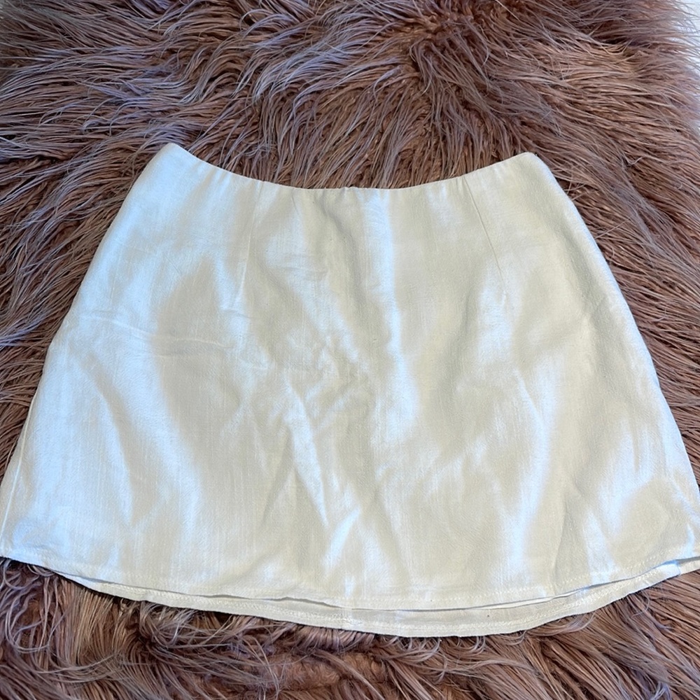 Linen mini skirt